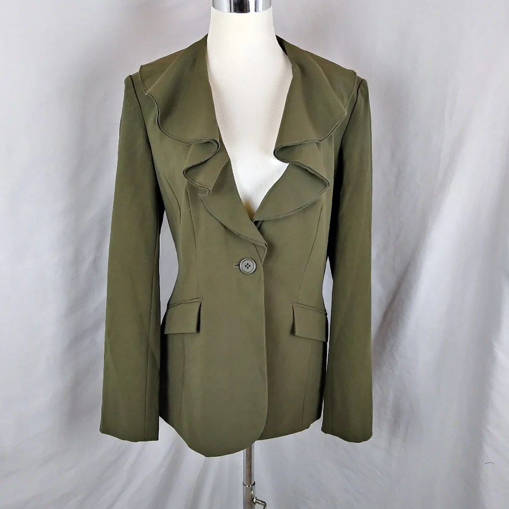 Spiegel‎ Catalog ruffle blazer jacket one button